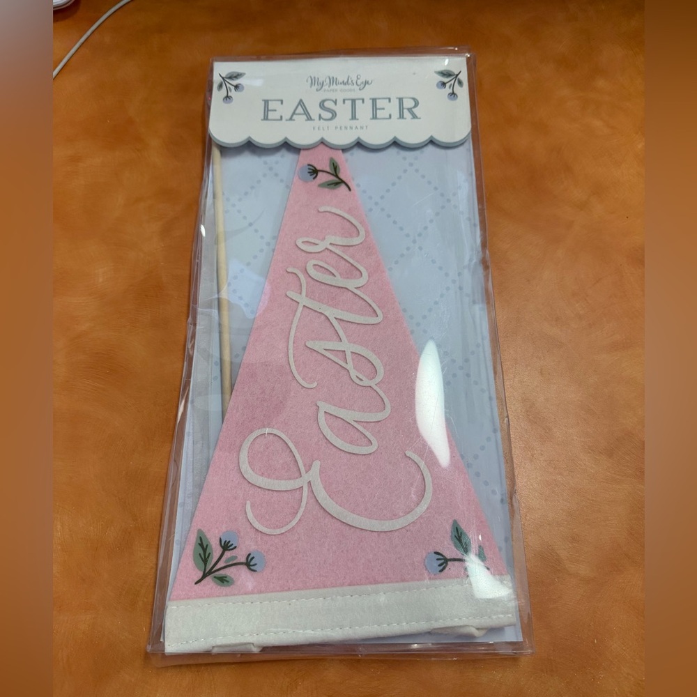 My Mind's Eye Pink Easter Felt Pennant